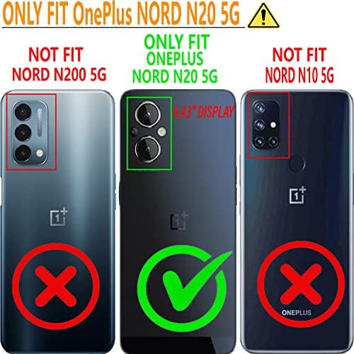 Circlemalls עבור OnePlus nord N20 5G Case, עם [מגן מסך זכוכית מזג כולל], צבא דרגה 12 רגל טיפה מבחן כיסוי